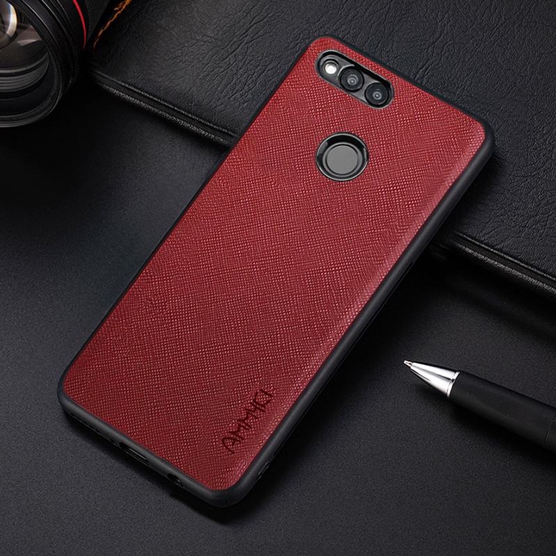 Ốp Điện Thoại Silicone Họa Tiết Đan Chéo Cho Huawei Honor 7X 7C V9 Huawei Enjoy 7S 8 Plus Y7 Y9 2018 P Smart