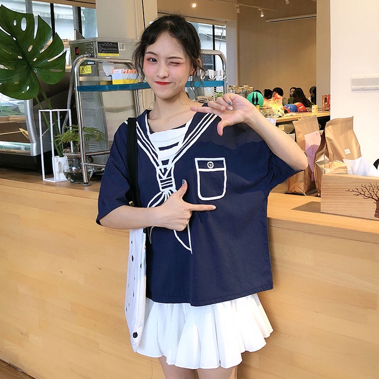 Áo Thun Nữ Tay Ngắn Dáng Rộng In Hình Dễ Thương Thiết Kế Mới