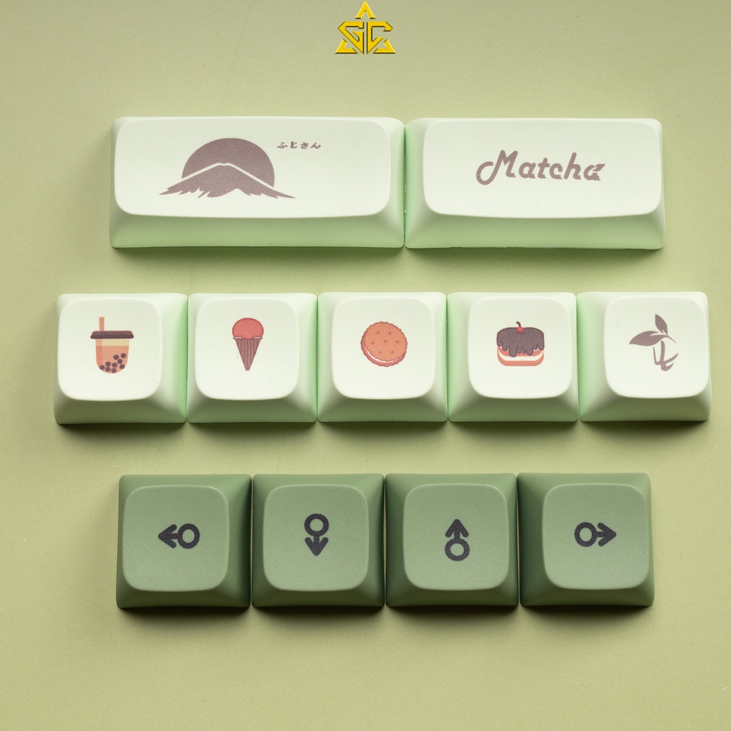 Keycap MATCHA 124 nút bàn phím cơ Thick PBT dày 1.5MM XDA cao 9.5MM