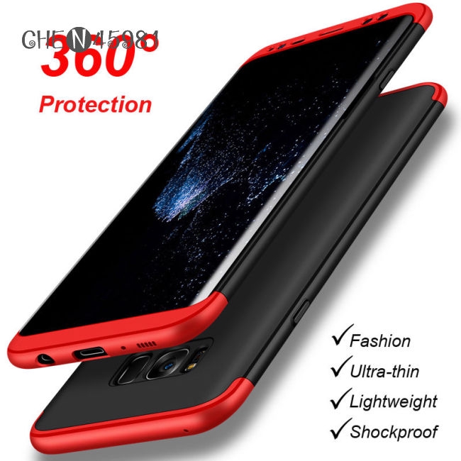 Ốp điện thoại cứng bảo vệ toàn thân 360 độ 3 trong 1 cho Samsung S8/S8 Plus/Note 8