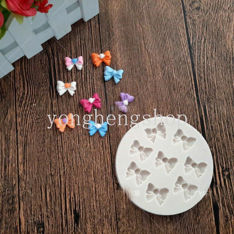 Khuôn Silicone Làm Bánh/Xà Phòng/Sô Cô La/Xà Phòng Hình Nơ Dễ Thương