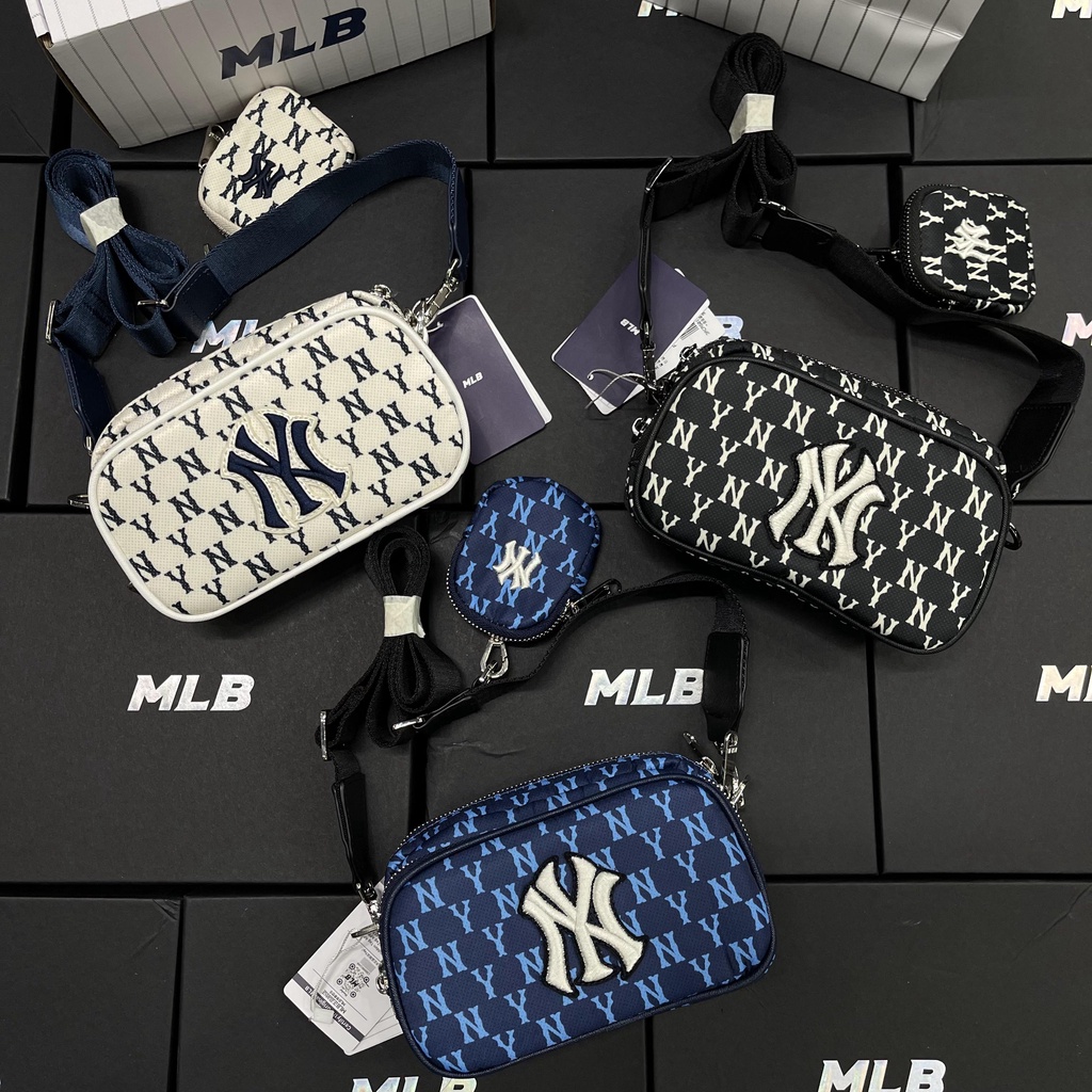 ✅ [ FELIX CHUẨN 1:1] Túi đeo chéo NY Mini MLB Monogram Crossbody Bag New York Yankees BLACK [3ACRS012N 50BKS] GIÁ TỐT