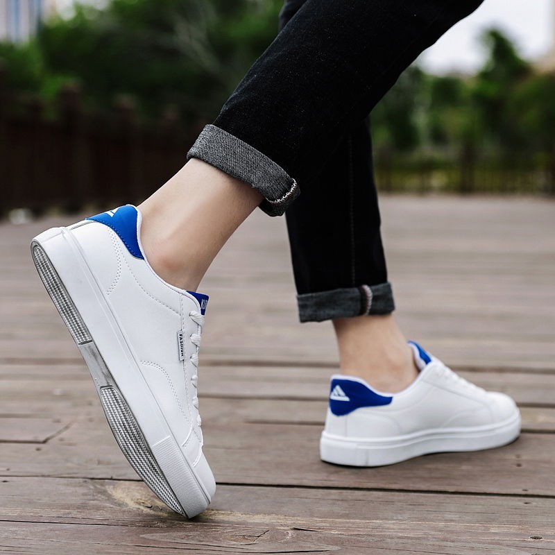 Giày Thể Thao Trắng Thoáng Khí Phong Cách Hàn Quốc Mẫu Mới Thời Trang Mùa Hè Cho Nam