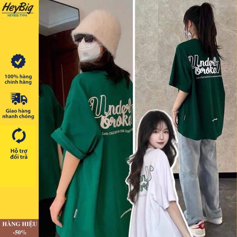 Áo Thun Underborken Tay Lỡ Oversize Cotton Premium, Phông Form Rộng, Nam Nữ Unisex, Chất Liệu 100% Cotton Cao Cấpborken