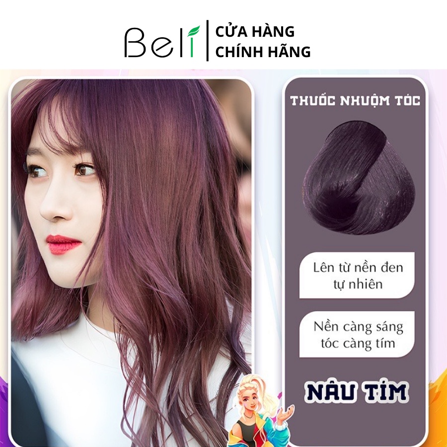 Thuốc Nhuộm Tóc KOOLPRO Màu NÂU TÍM Không Tẩy Tuýp 100g - Beli Official Store