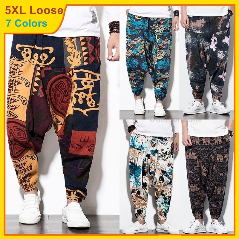 Kuwait Ngoài Trời - Quần Nam Phong Cách Dân Tộc và Retro Jogger từ Vải Lanh, Hợp Mốt Chinos