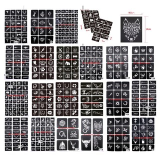 Khuôn vẽ hình xăm tattoo , hình xăm giả, hình xăm henna (1 tờ A4 có nhiều mẫu)