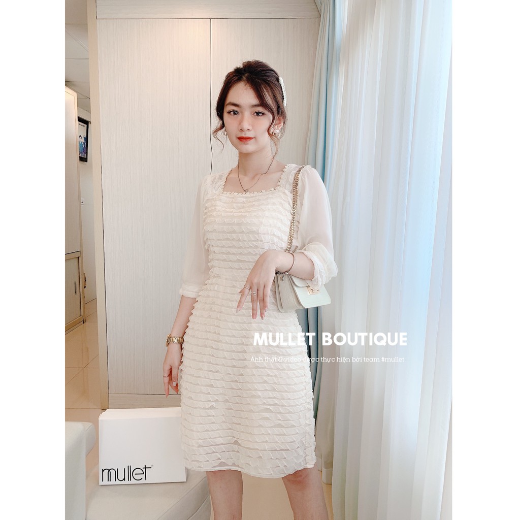 -  VÁY TƠ XẾP TẦNG TAY LỠ by Mullet