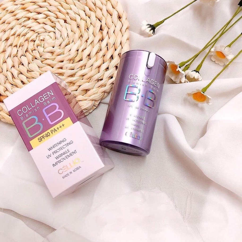 Kem Nền BB Cellio Collagen Blemish Balm SPF40 PA+++40ml #21 Light Beige: Da sáng
