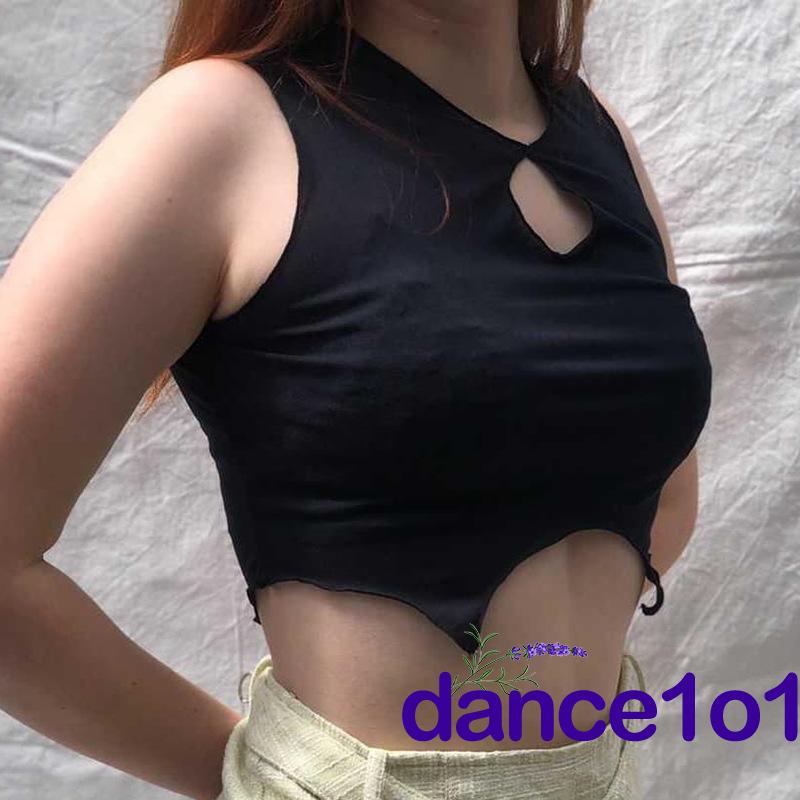 Áo ba lỗ nữ cổ tròn thiết kế cá tính quyến rũ thời trang