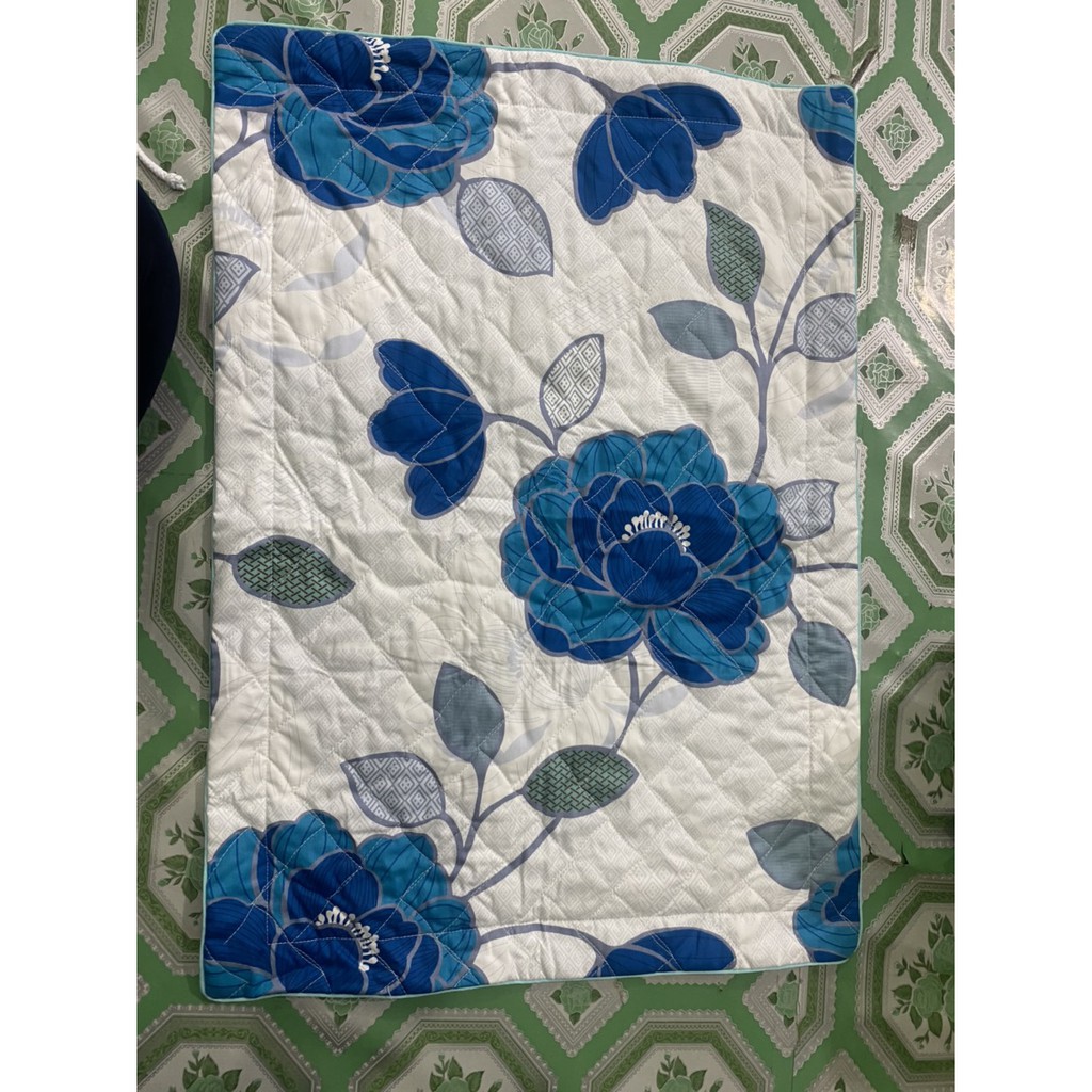 Vỏ gối đầu, áo gối đầu, bao gối đầu chần gòn cotton hoa Hometex 35x50, 40x60