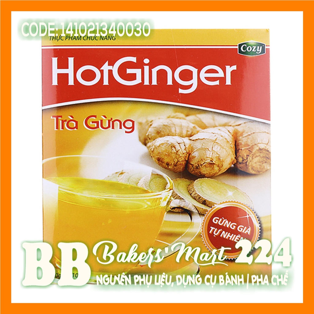 Trà GỪNG HotGinger HÒA TAN COZY - HỘP (20 gói x 10gr)