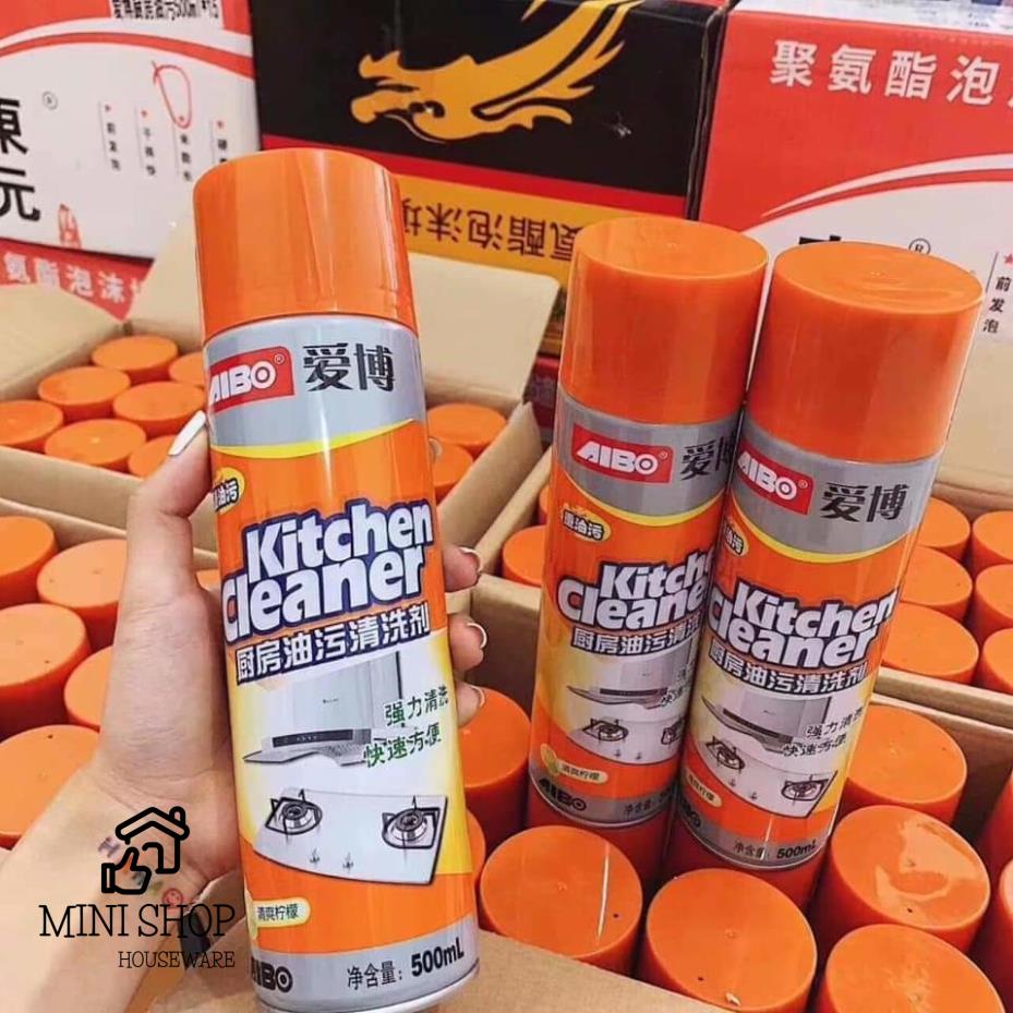 Bình Xịt Bọt Tuyết Màu Cam Kitchen Cleaner Tẩy Rửa Siêu Sạch Nhà Bếp