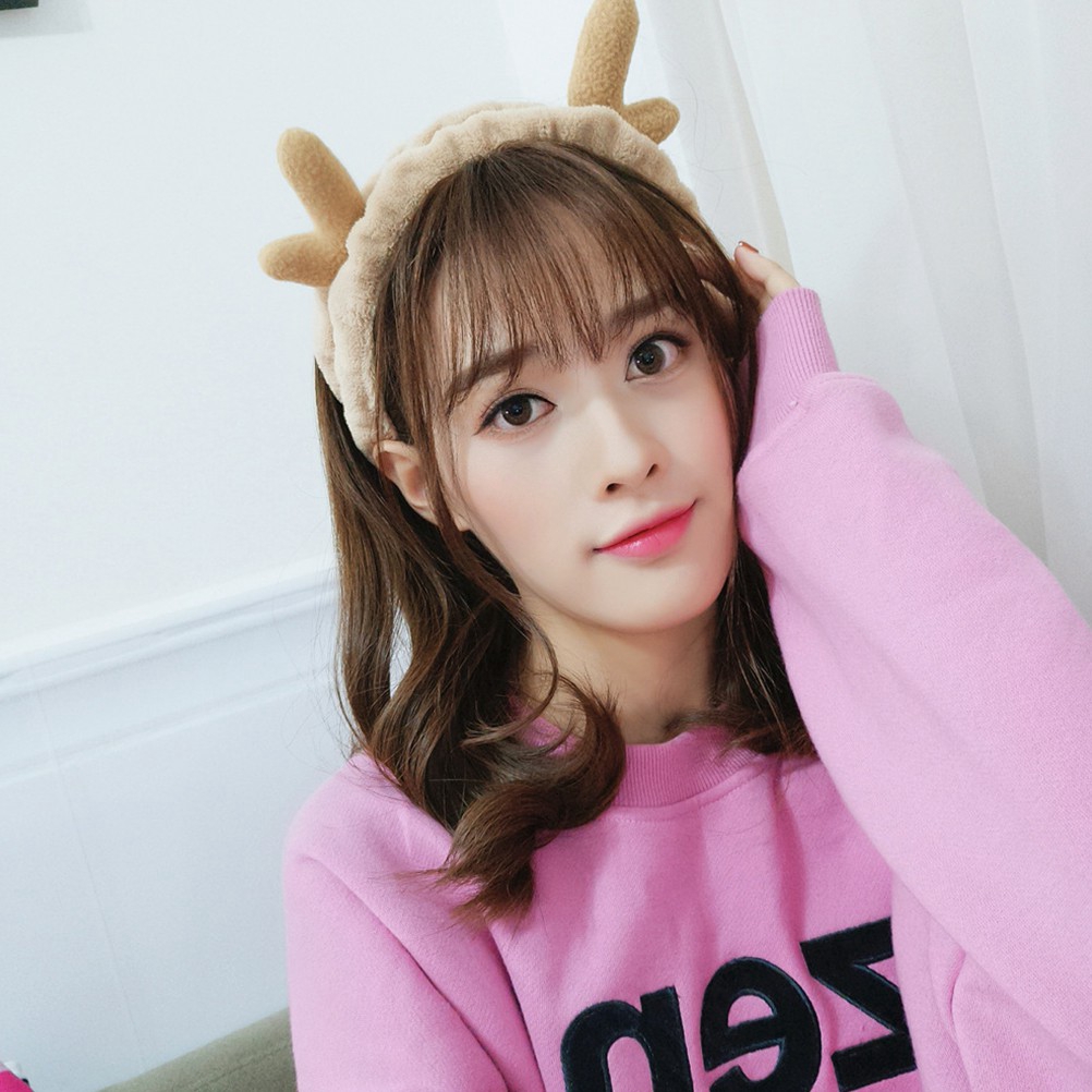 Korean Fashion Antlers Headpiece Wash Headband Makeup Hair Band