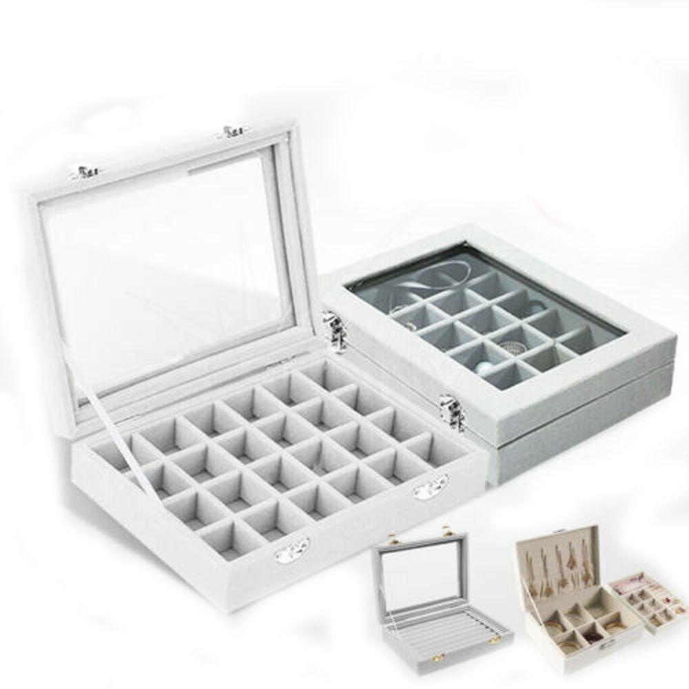 Hộp Đựng Trang Sức Hình Chữ Nhật Bằng Nhung Sang Trọng Ốp