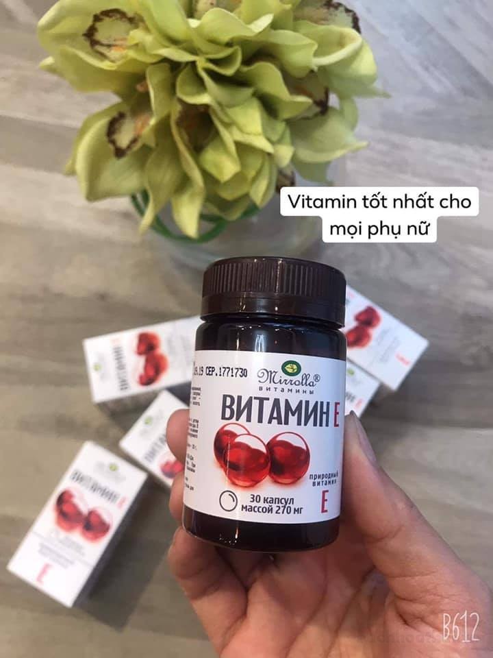 [Ngăņ lão hóa] vıên vıtamın E đỏ Mirrolla Nga
