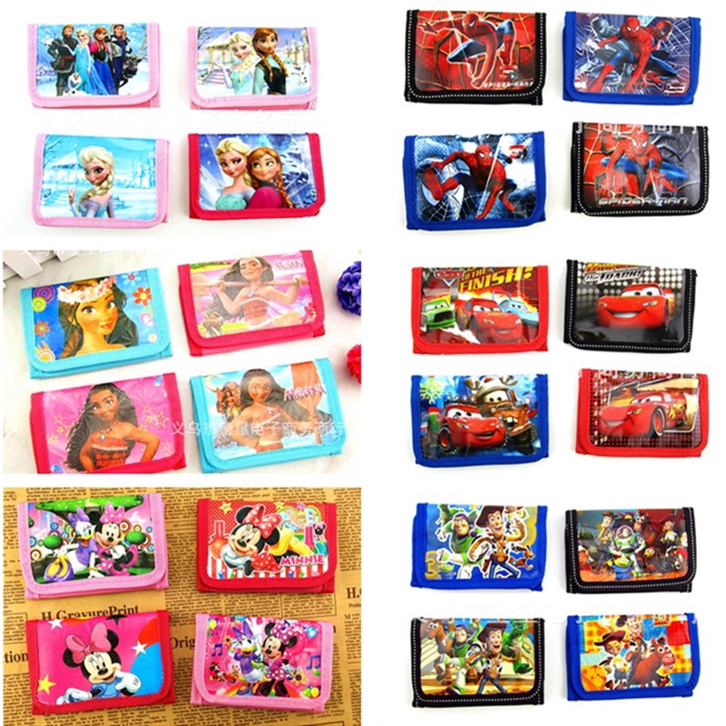Ví Đựng Tiền Xu Hình Nhân Vật Hoạt Hình Disney Người Nhện / Minnie frozen Cho Trẻ Em