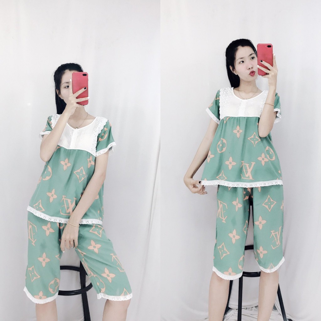 Đồ Bộ Nữ Pijama Mặc Nhà Kute Quảng Châu Tiểu Thơ Xinh Nhiều Màu | BigBuy360 - bigbuy360.vn