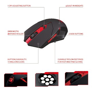 Chuột Chuyên Game Redragon Centrophorus M601 (Đen)