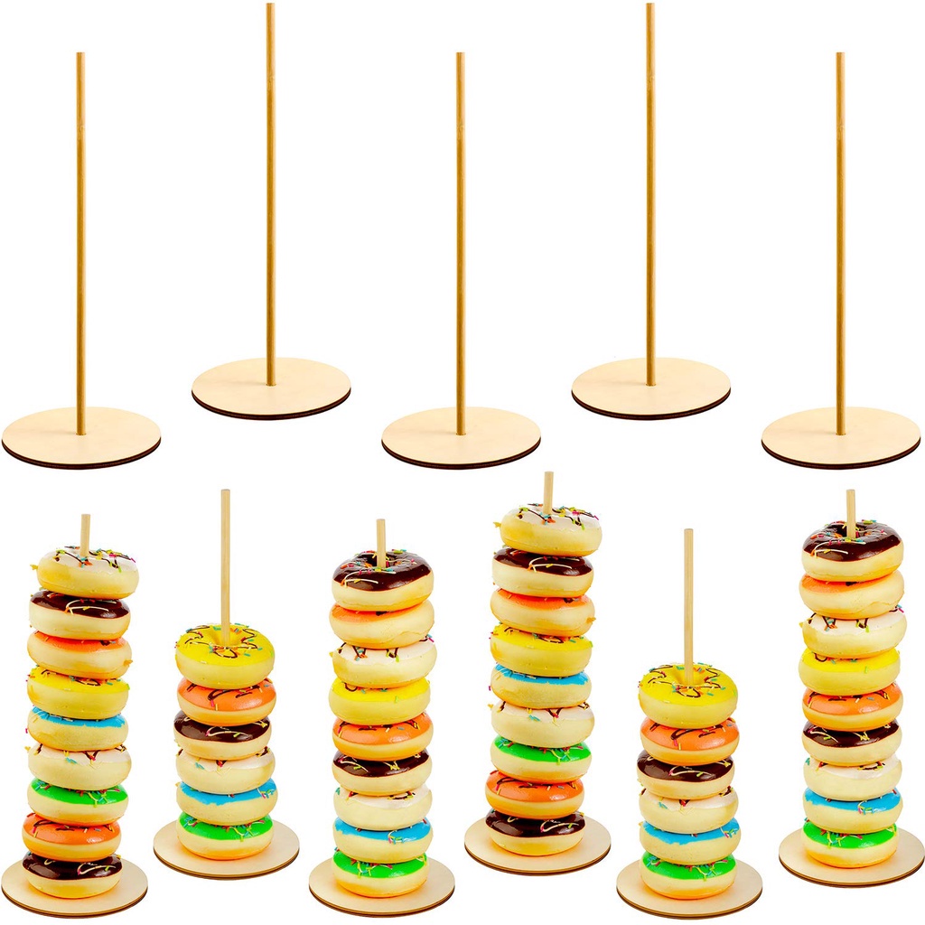 Giá Đỡ Bánh Donut Bằng Gỗ Dùng Trang Trí Tiệc Sinh Nhật