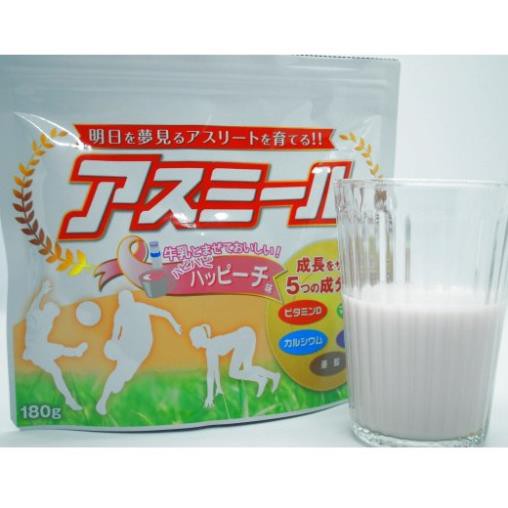 Sữa tăng trưởng chiều cao Asumiru Nhật Bản 3-16 tuổi, 180g - có 4 vị - Hàng Nhập khẩu Nhật Bản