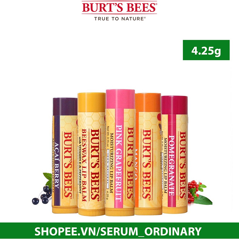 [Chọn mùi] Son dưỡng môi không màu Burt's Bees Lip Balm ( 425g )