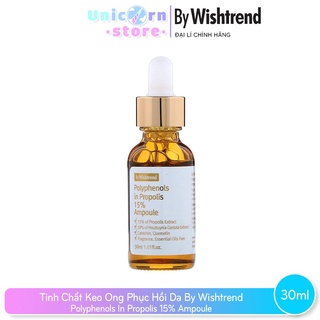 Tinh Chất Keo Ong Phục Hồi Da By Wishtrend Polyphenols In Propolis 15% Ampoule 30ml