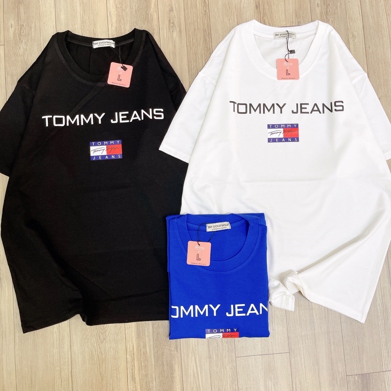 Áo Thun PHÔNG UNISEX CHỮ LOGO TÓM MY - Hình chụp thật