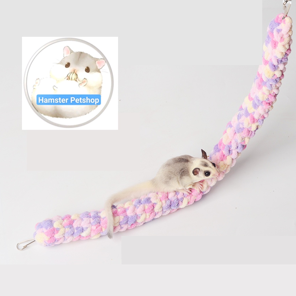 Đồ chơi dây thừng leo trèo treo lồng cho Sóc bay, Hamster, Sóc Bông, Sóc Đất...