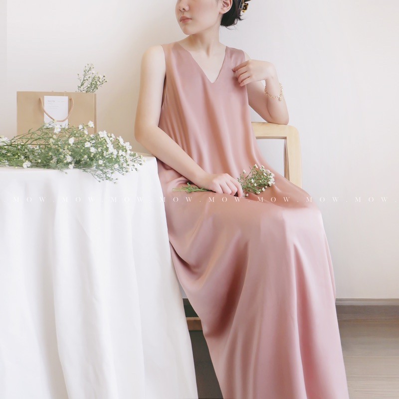 Váy lụa Aiko (Aiko dress) made by Mow Studio