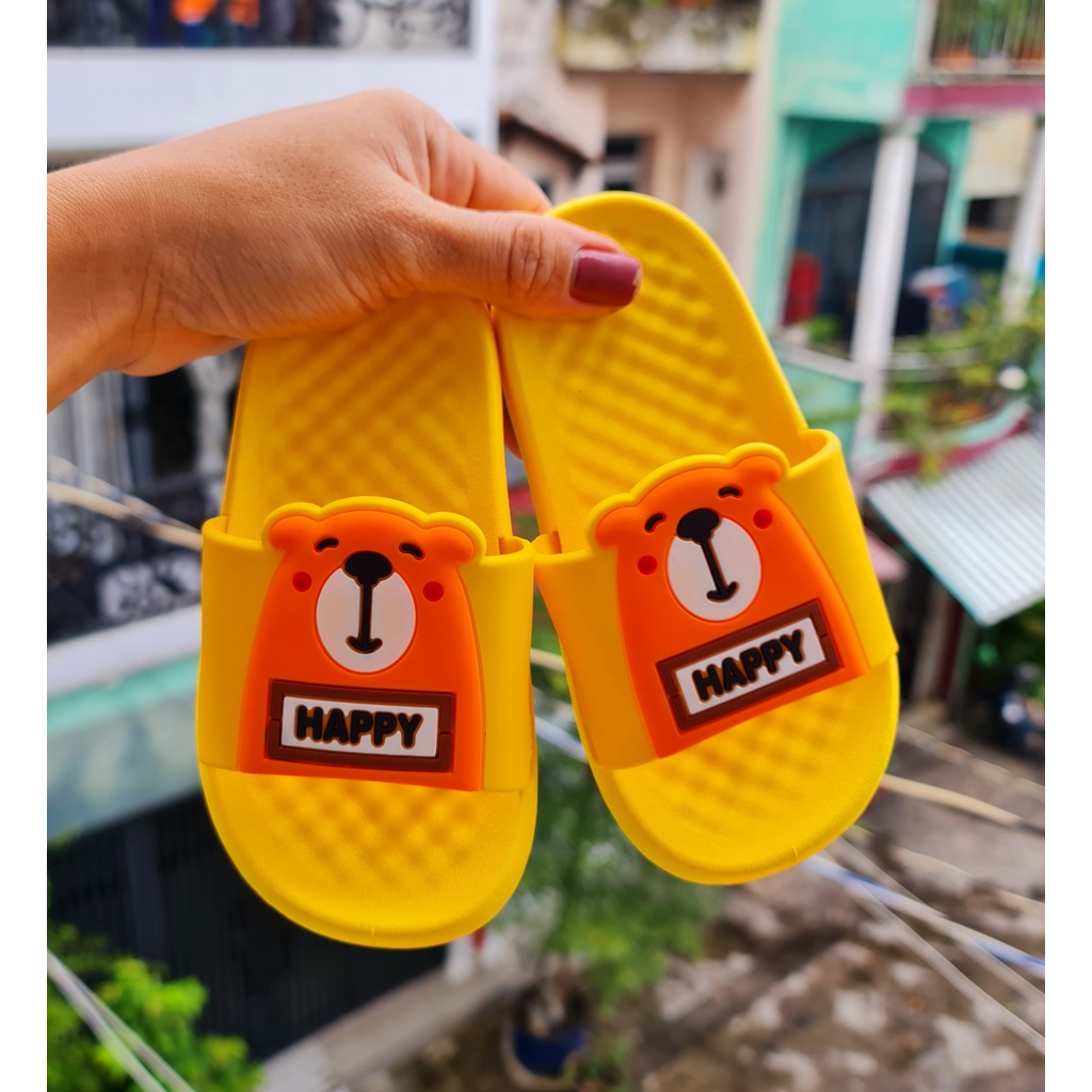 Dép bánh mì cho bé trai bé gái chất cao su siêu mềm hình cún vui vẻ