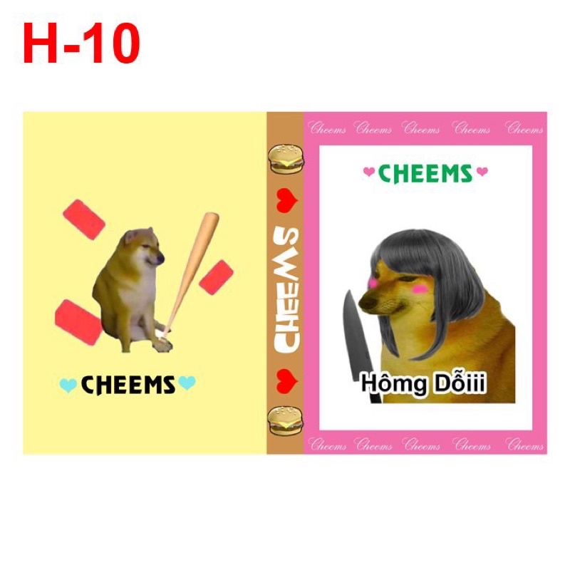 sổ tay cheems tặng kèm bút/ sổ viết in hình cheems