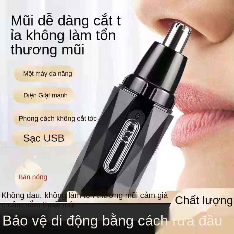 Dụng cụ cạo lông mũi không đau có thể sạc lại, máy tỉa bằng điện, cho nam, phụ nữ, kéo nữ