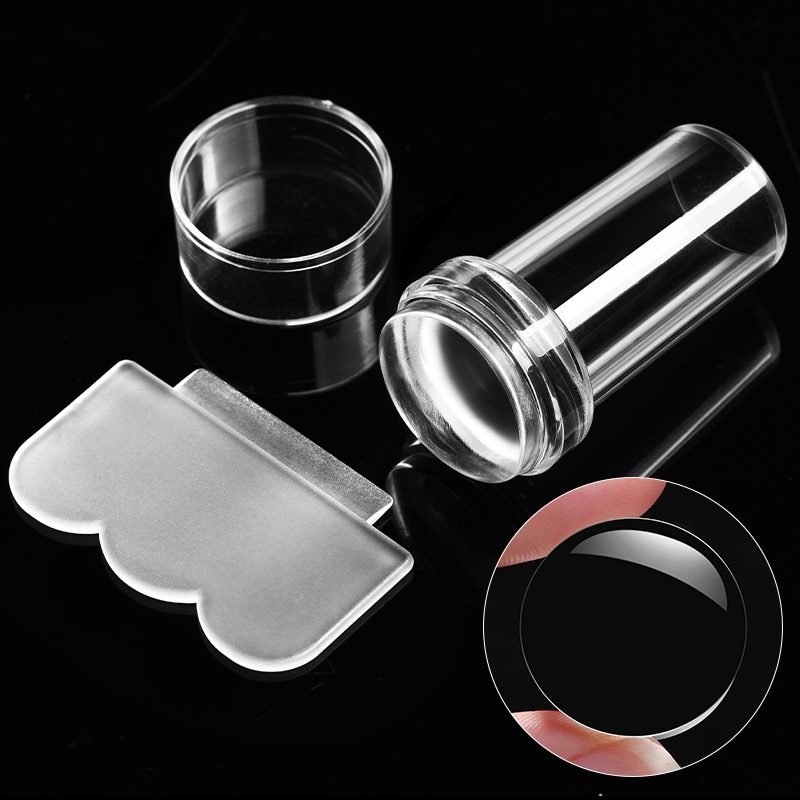 Bộ Dụng Cụ In Móng Tay Nghệ Thuật Bằng Silicone Trong Suốt