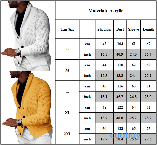 Áo Khoác Cardigan Dệt Kim Màu Trơn Cho Nam | BigBuy360 - bigbuy360.vn