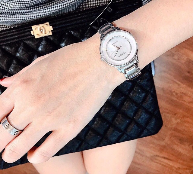 Đồng hồ nữ Citizen EM0380-81D - Eco drive - Dây kim loại chính hãng | BigBuy360 - bigbuy360.vn