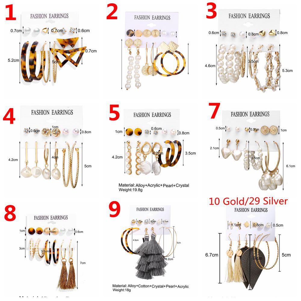 Eupus 37 Kiểu|Set Khuyên Tai Tua Rua Thời Trang Cá Tính Dành Cho Nữ