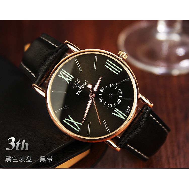 Đồng hồ nam dây da tổng hợp Yazole YA001 | BigBuy360 - bigbuy360.vn
