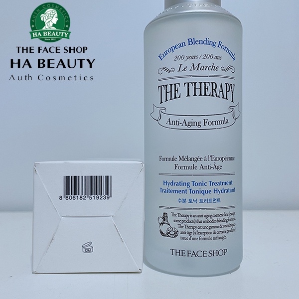 Nước hoa hồng dưỡng ẩm se khít lỗ chân lông cân bằng trẻ hóa da The Face Shop The Therapy Hydrating Tonic Treatment 150m