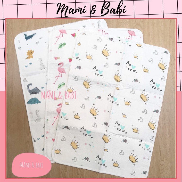 Tấm lót chống thấm 5 lớp sợi tre cho bé 50x70cm