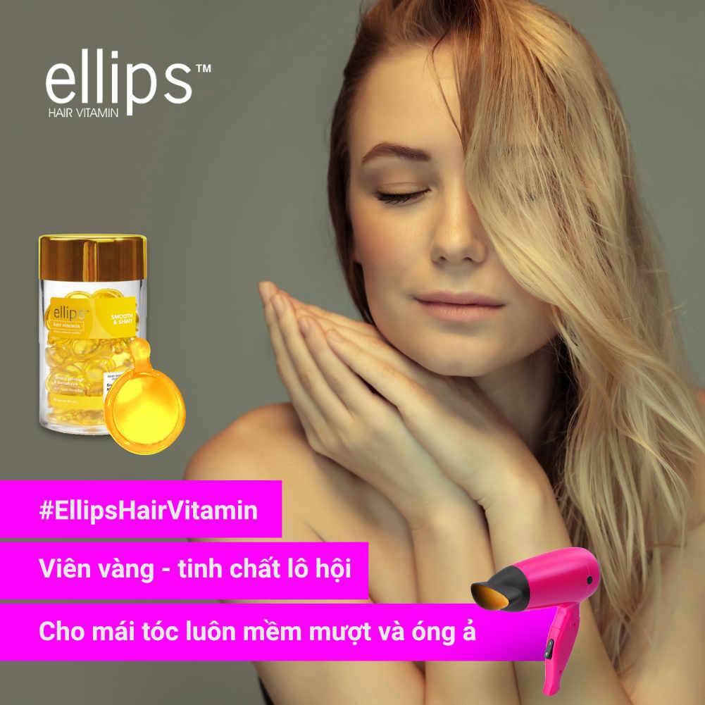 Serum Dưỡng Tóc Ellips Vitamin Hair Vitamin Moroccan Oil Jar Hũ 50 Viên