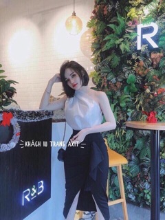 Áo phi lụa lệch vai sang chảnh phi lụa loại 1 ( mẫu 6)