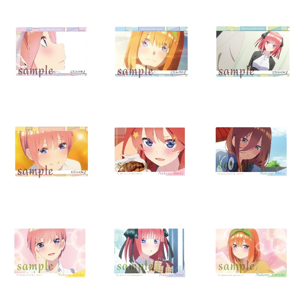Ảnh card bo góc GOTOUBUN NO HANAYOME nhiều mẫu in hình Nhà Có 5 Nàng Dâu thẻ bo viền 5*8cm anime chibi sưu tầm