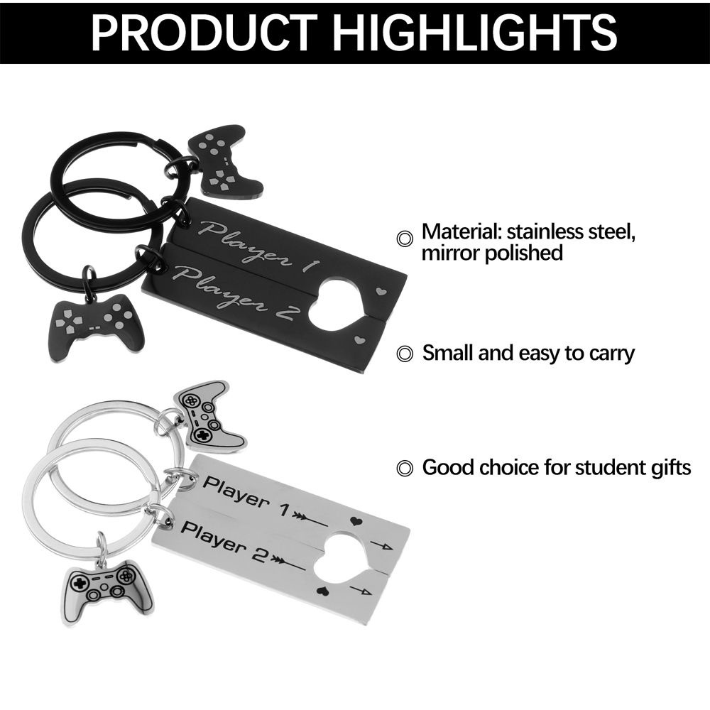 1 Cặp Móc Khóa Hình Tay Cầm Chơi Game 1 Cặp Thời Trang Chất Lượng Cao 2 / Nhiều Màu