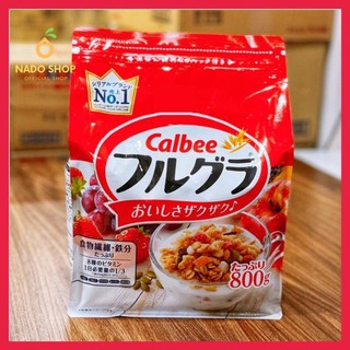 Ngũ cốc Calbee Nhật Bản 800G, Ngũ cốc Calbee hoa quả, trái cây dùng ăn sáng, ăn kiêng giảm cân