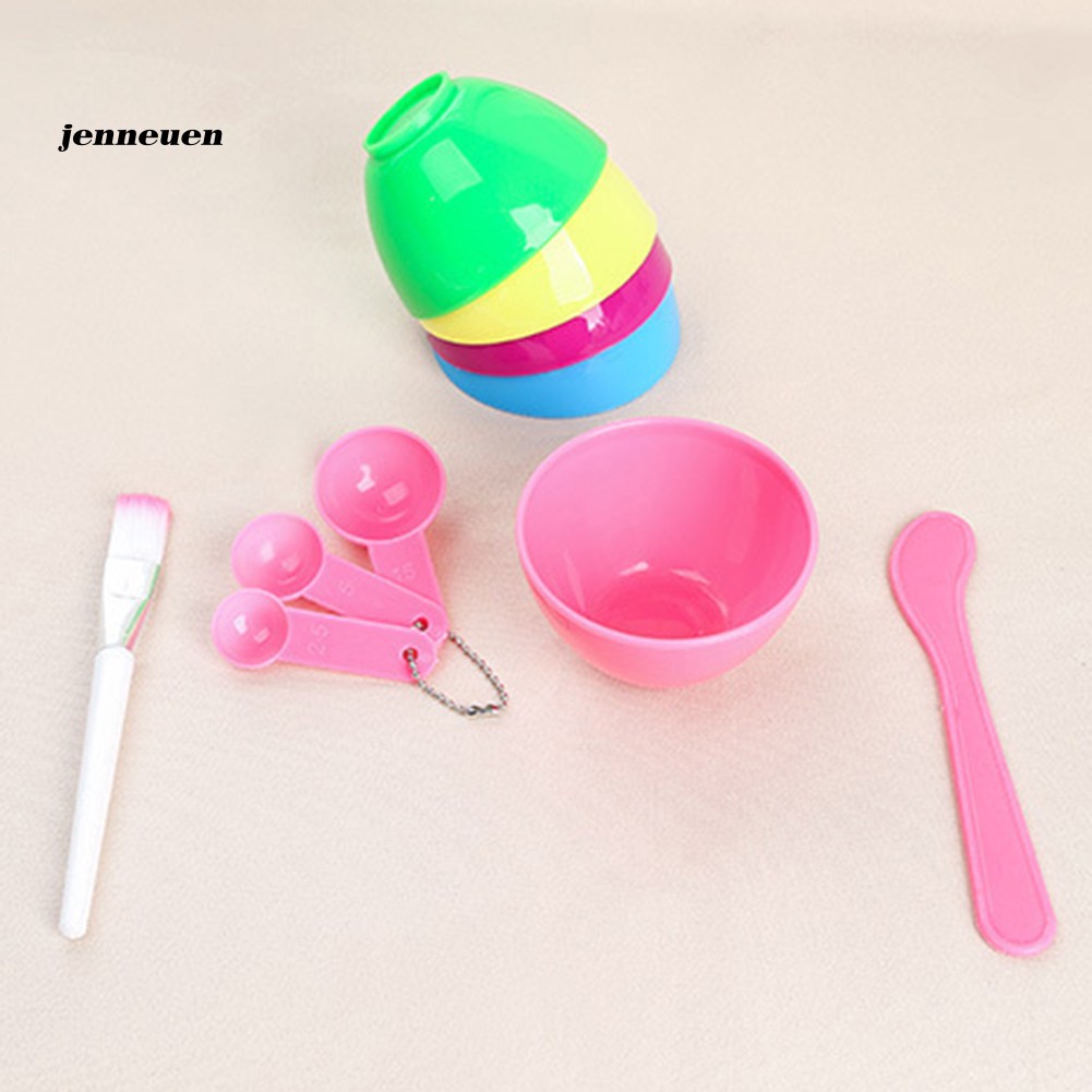 Bộ dụng cụ cọ và chén muỗng đắp mặt nạ 4 trong 1