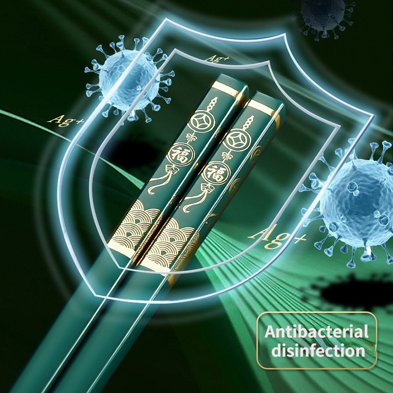 Đũa Hợp Kim Chống Trượt Chịu Nhiệt Cao Màu Đỏ Và Xanh Lá Dùng Trong Nhà