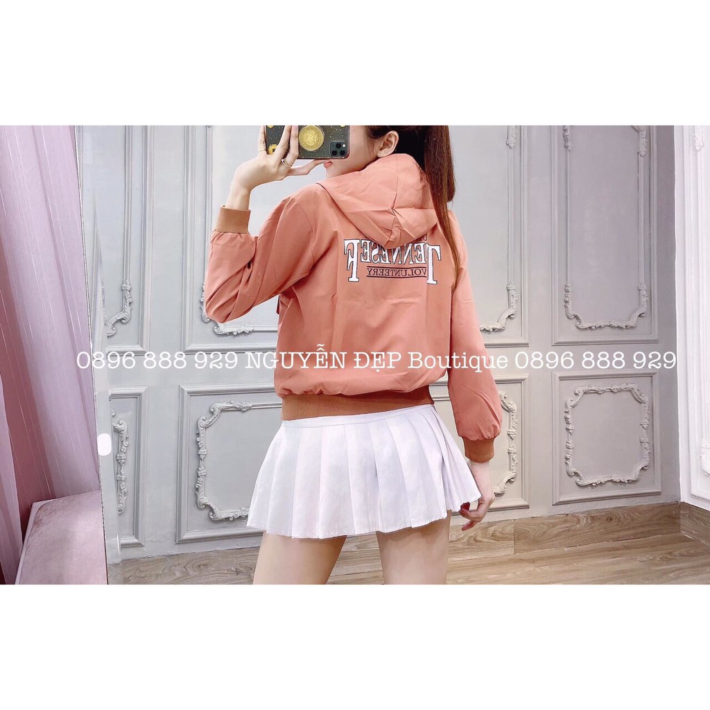 Áo khoác nữ Áo khoác nữ gió dù 2 lớp chống nắng phối viền túi hộp ngộ nghĩnh-dễ thương | BigBuy360 - bigbuy360.vn