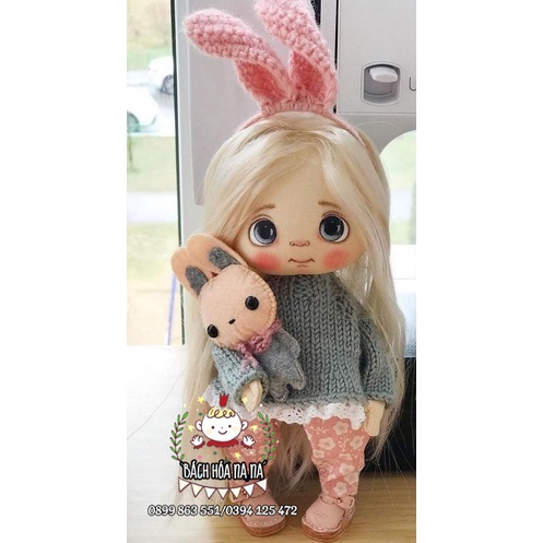 DIY thêu tay búp bê nhồi bông HANDMADE- KIT nguyên liệu tự thêu thủ công búp bê baby - bách hóa na na