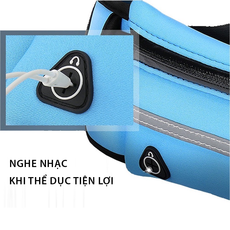 Túi Đeo Bụng Chạy Bộ Chống Thấm Nước Thiết Kế Nhỏ Gọn Với Dây Đeo Co Giãn